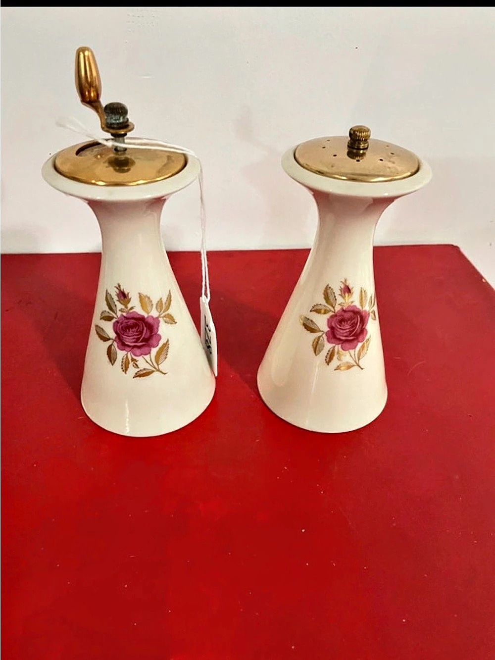 Lenox Floral Salt & Pepper Grinders in White & Pink